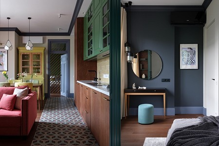 Как из трех комнат сделали четыре с кухней в коридоре: яркая квартира 90 кв. м для семьи