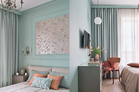 Бирюзовая спальня: правила оформления и 6 лучших цветовых сочетаний (89 фото)