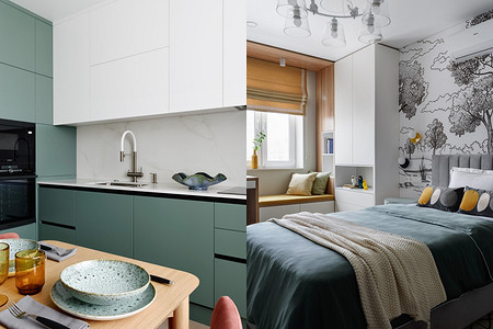 Современная трешка 87 кв. м для четверых: продуманный интерьер с яркими деталями 