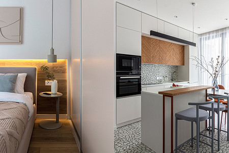 Уютная маленькая двушка 48 кв. м на горнолыжном курорте в Охта Парке