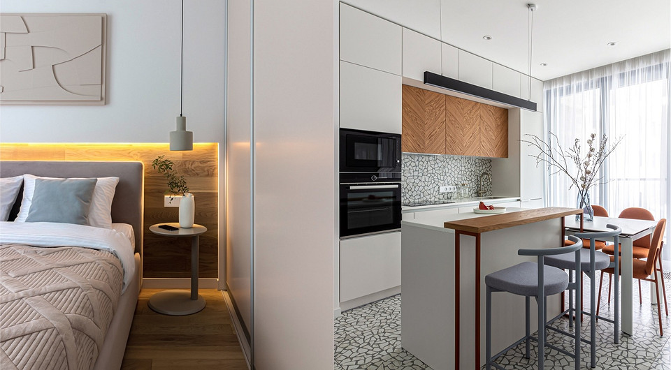 Уютная маленькая двушка 48 кв. м на горнолыжном курорте в Охта Парке