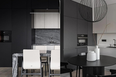 Черно-серая кухня: правила оформления, актуальные решения и 88 фото