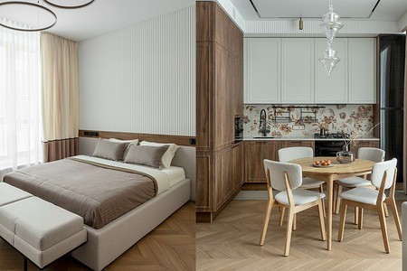 «Тайная» комната и красивая отделка: квартира под ключ 77 кв. м