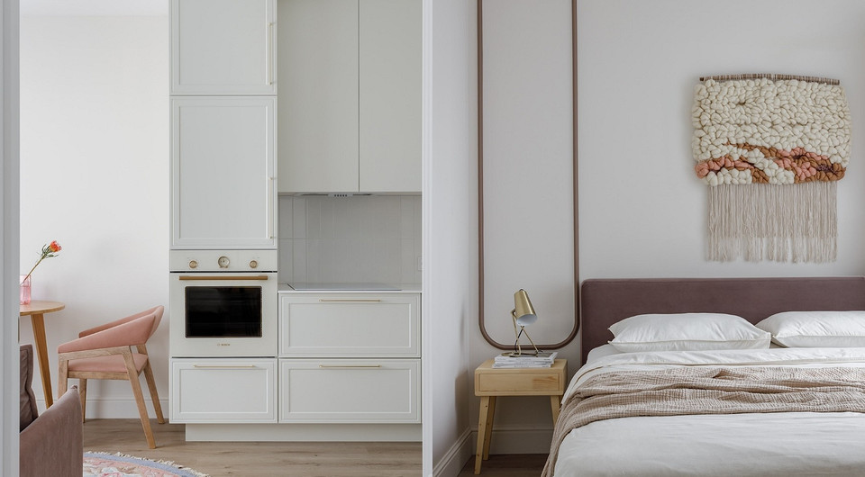 Новый интерьер с памятью из детства: маленькая квартира 36 кв. м для девушки