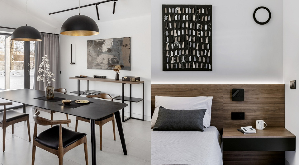 Дом в Белорусской Швейцарии: модернистский интерьер на 130 кв. м