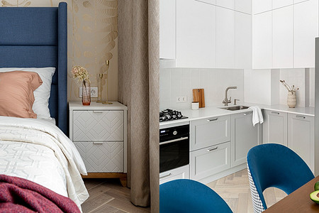 Интерьер для мамы: квартира 57 кв. м с продуманной планировкой и красивым интерьером