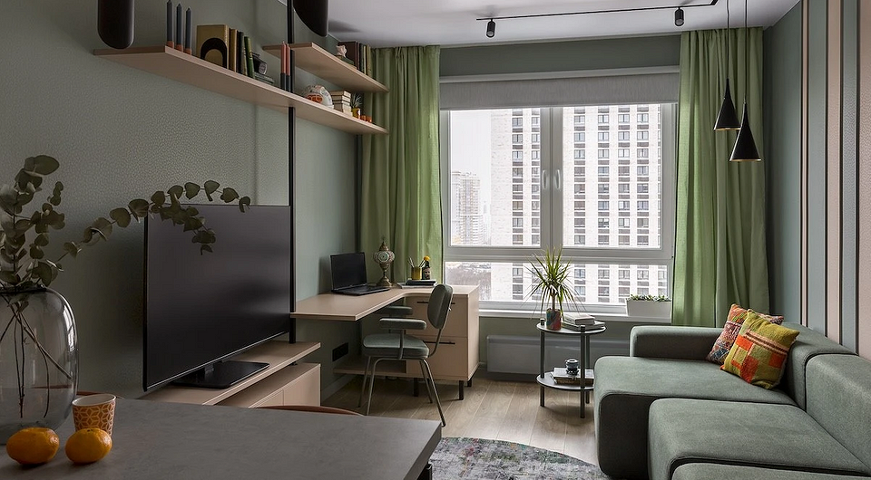 Как обставить однокомнатную квартиру: планировки, полезные советы и стильные решения (82 фото)