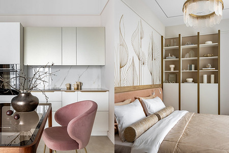 Из бетонных стен — в стильный уютный интерьер для двоих: квартира 50 кв. м