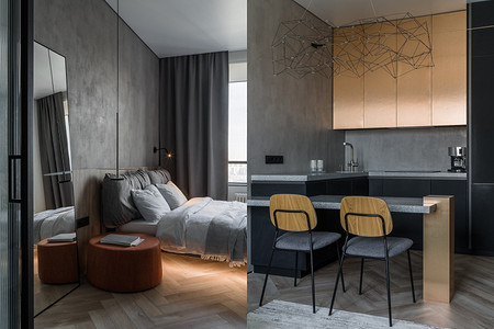 Интерьер на 10 лет вперед: квартира 47 кв. м для девушки без стереотипов