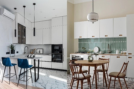 Cтолешница для белой кухни: 4 универсальных цвета и 6 популярных материалов (98 фото)