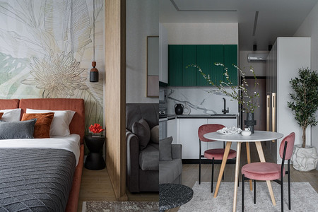 Тропики у Черного моря: яркая студия 29 кв. м для отпуска