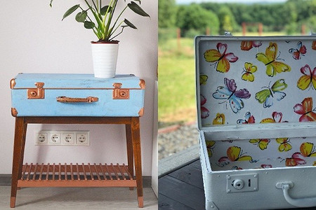 Не спешите выбрасывать: 9 идей по переделке старого чемодана