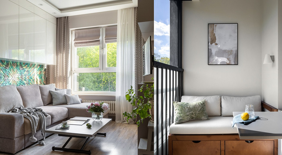 Природу в дом: уютная и очень функциональная однушка 48 кв. м для современной зрелой женщины 