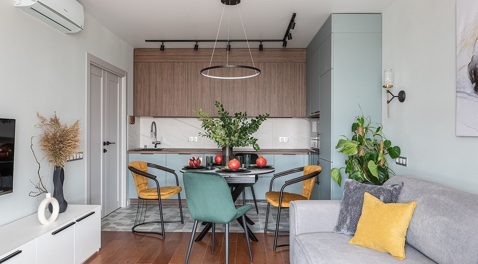 Очень удобная планировка и приятный интерьер под ключ: двушка 62 кв. м для семьи с ребенком