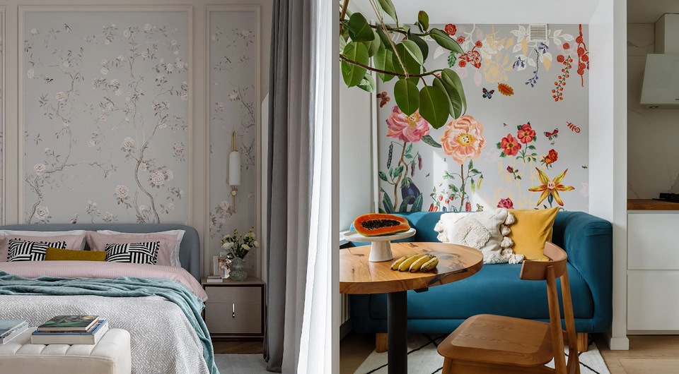 Это стильно! 7 потрясающих интерьеров с цветочными обоями Это стильно! 7 потрясающих интерьеров с цветочными обоями