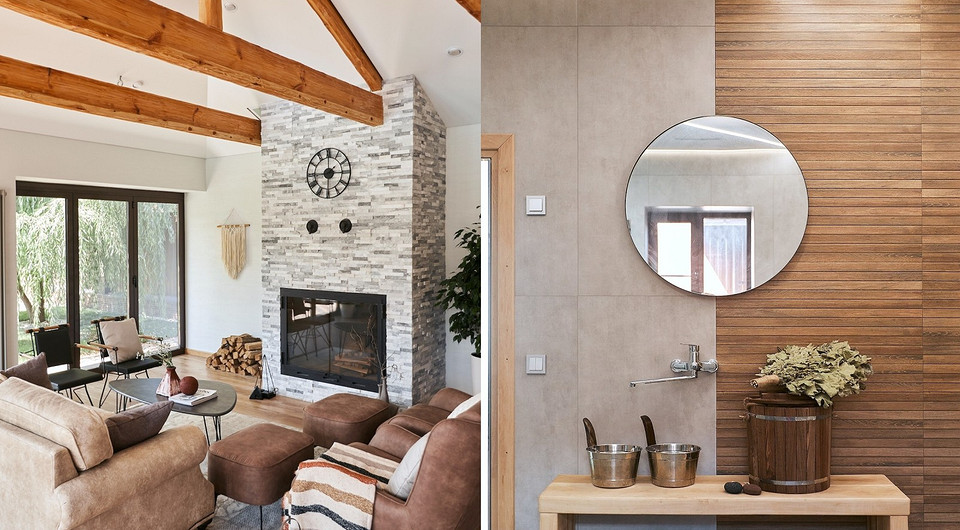 Уютное шале в черте города Воронежа: просторный банный дом 104 кв. м Уютное шале в черте города Воронежа: просторный банный дом 104 кв. м