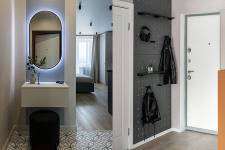 8 невероятно классных и практичных идей для вашей прихожей из проектов дизайнеров