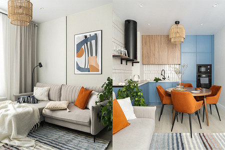 Квартира холостяка с заделом на будущее: яркий интерьер однушки 37 кв. м