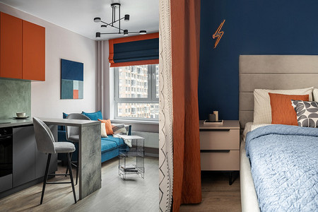 Как дизайнеры преобразили скучный ремонт от застройщика: реальный пример квартиры 31 кв. м (фото до и после)