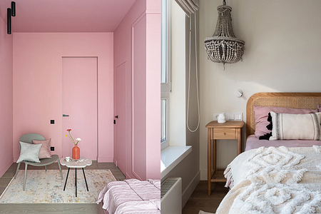 Розовый в интерьере: как применять в разных комнатах и с чем сочетать (100 фото)