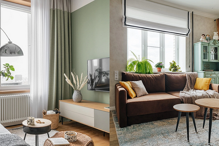 Шторы в гостиную-2025: тренды и антитренды, советы по выбору ткани и размера (73 фото)