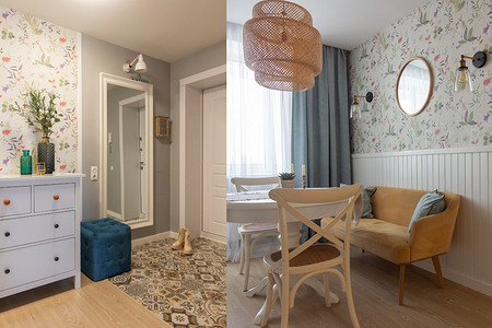 Как обыграли сложную планировку и сделали двушку с функциями трешки: семейная уютная квартира 70 кв. м