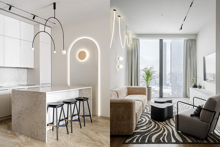 Последние тренды в одном интерьере: апартаменты 70 кв. м с потрясающим видом