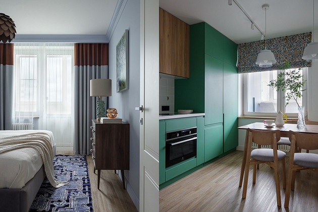 Дали типовой квартире новую жизнь! Интерьер трешки 71 кв. м с потрясающей отделкой для молодой семьи