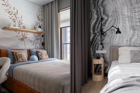 Обои в спальню-2026: 8 трендов и устаревшие приемы, советы по выбору (80 фото)