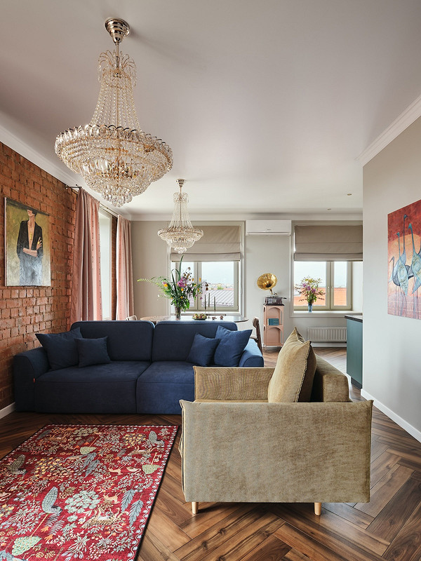 Это потрясающе! Квартира 70 кв. м в Тобольске с эффектным интерьером