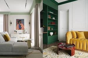 Классика в необычных цветах: уютный дом 160 кв. м для семьи с двумя детьми