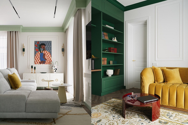 Классика в необычных цветах: уютный дом 160 кв. м для семьи с двумя детьми