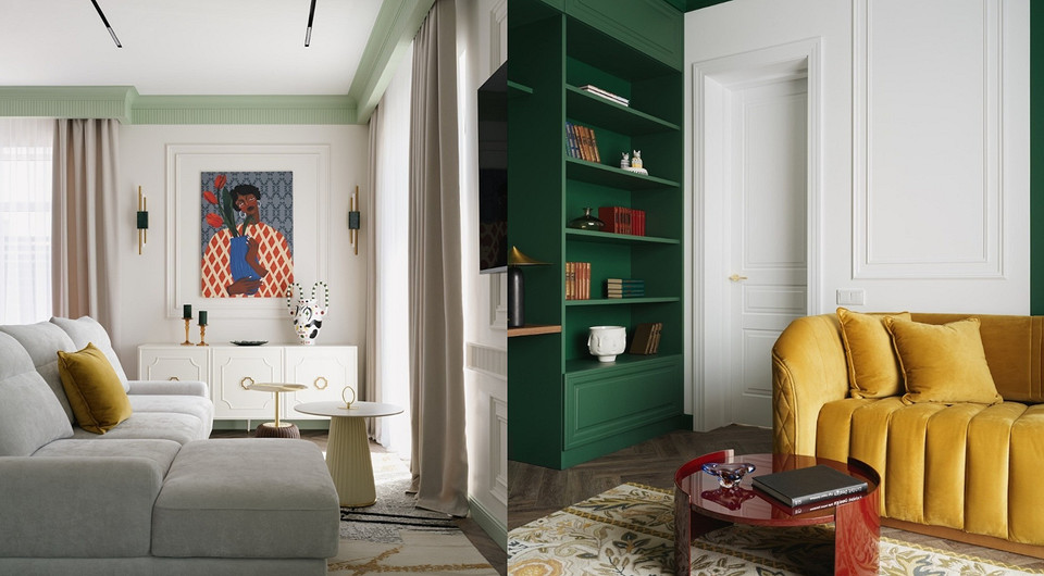 Классика в необычных цветах: уютный дом 160 кв. м для семьи с двумя детьми