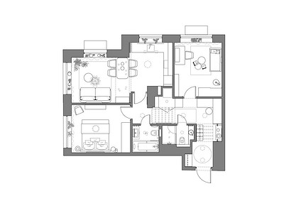 В такой квартире хочется жить! Яркая трешка 68 кв. м для семьи с ребенком