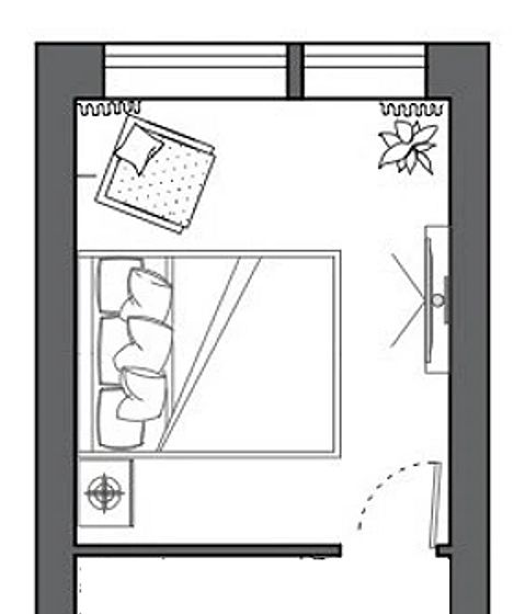 Дизайн спальни 11 кв. м: 3 варианта планировки и идеи оформления (57 фото)