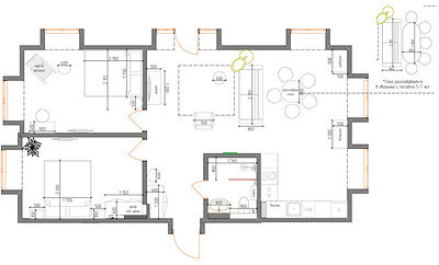Это потрясающе! Квартира 70 кв. м в Тобольске с эффектным интерьером