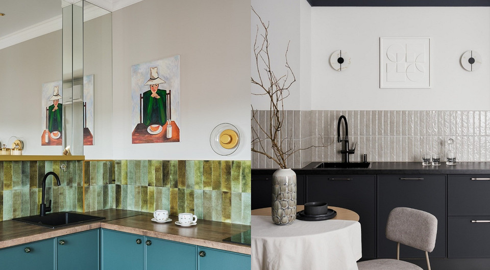 Вместо верхних шкафов: 5 идей от дизайнеров, чем украсить стену над кухней