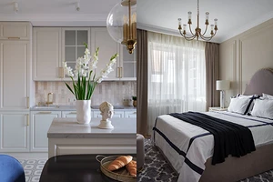 Трешка для многодетной семьи: элегантный и практичный интерьер квартиры 105 кв. м