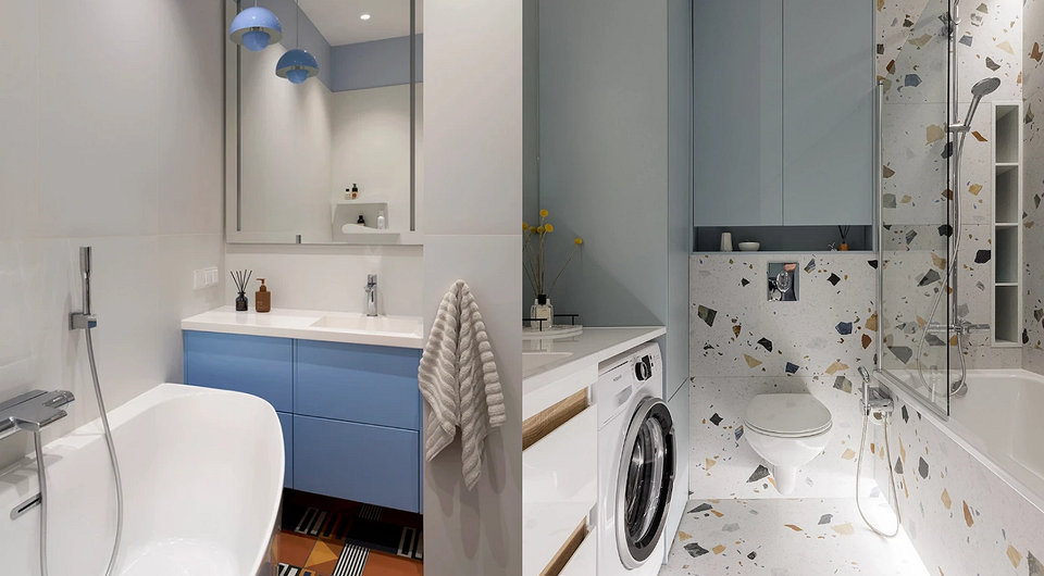 Как вместить ванну на маленькой площади? 6 компактных планировок