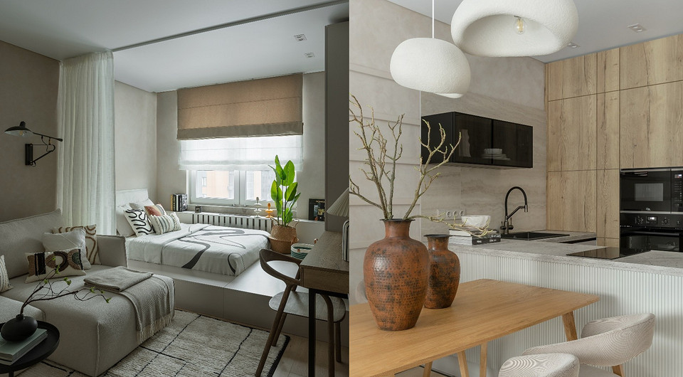 Интерьер для брата: квартира 41 кв. м, которую дизайнер продумала до мелочей