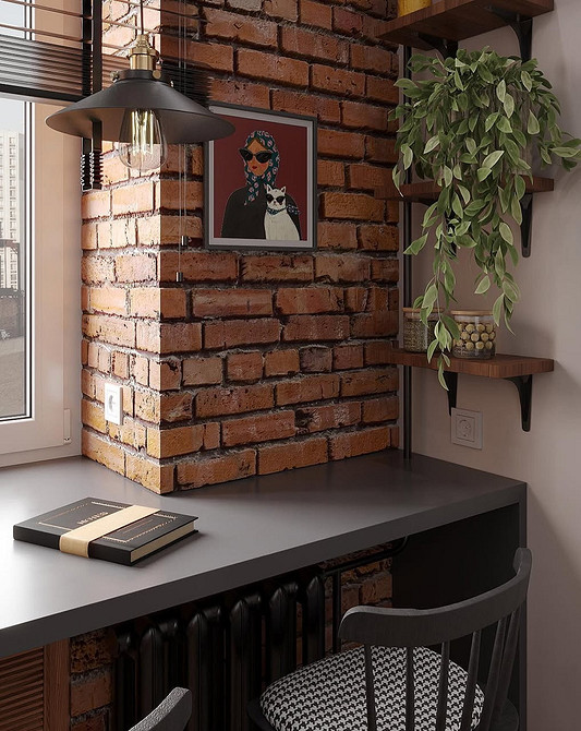 Кирпичная стена в интерьере: варианты применения, подходящие стили и 63 фото