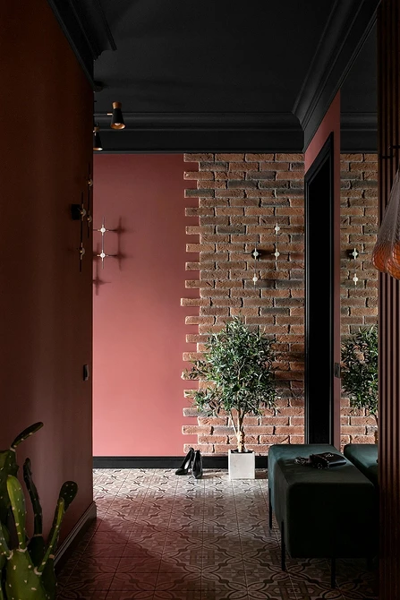 Кирпичная стена в интерьере: варианты применения, подходящие стили и 63 фото