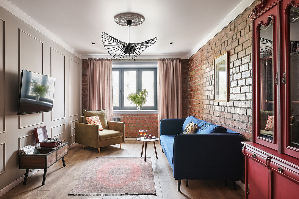Кирпичная стена в интерьере: варианты применения, подходящие стили и 63 фото