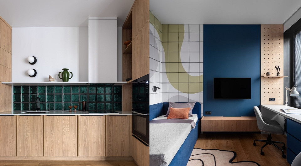 Из трех комнат сделали четыре: яркая и необычная квартира 94 кв. м для семьи