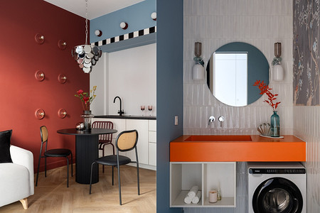 Личное пространство для многодетной мамы: яркие и необычные апартаменты 37 кв. м