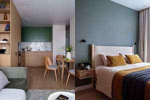 Природа в дом: уютный и расслабляющий интерьер 36 кв. м для девушки