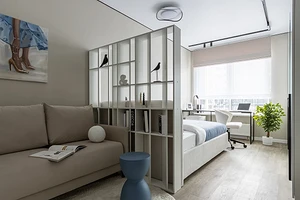 Что поставить на полки стеллажа? 7 идей из проектов дизайнеров