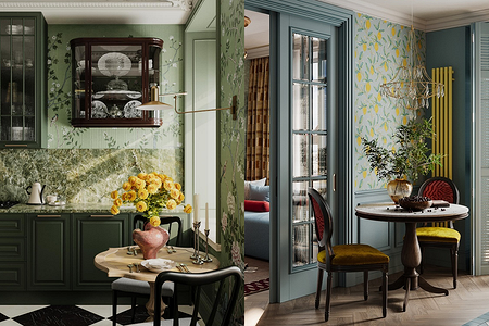 Обои на кухню-2026: подходящие материалы и цвета, тренды нового сезона (63 фото)