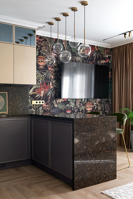 Обои на кухню-2026: подходящие материалы и цвета, тренды нового сезона (63 фото)