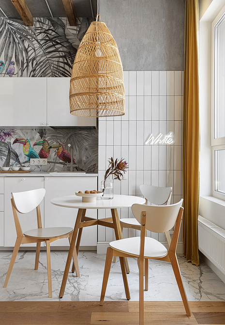 Обои на кухню-2026: подходящие материалы и цвета, тренды нового сезона (63 фото)